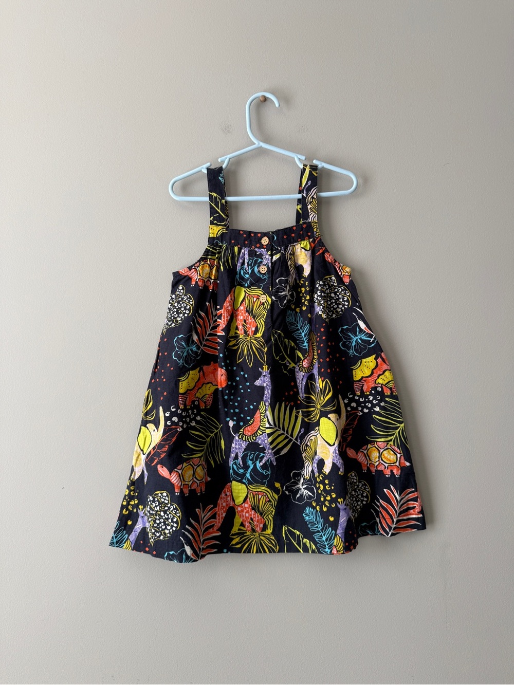 next Black Tropical Floral Sundress with Bright Multicolor Accents 4-5 years